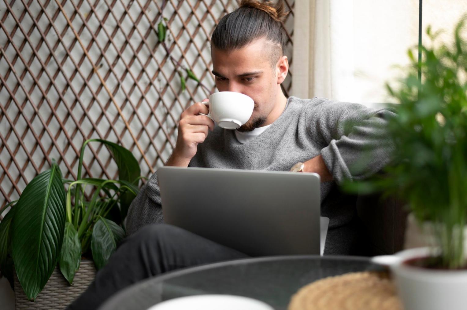 Person reviewing financial documents and charts
